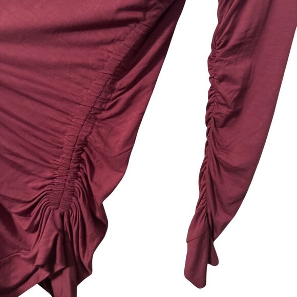 Soft Surroundings Womens Ruched Cowl Neck Top Size Medium Viscose/Spandex top - Picture 8 of 11